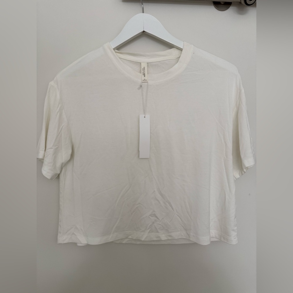 Gentle Fawn Loose Boxy Classic White Women's Crop Tee